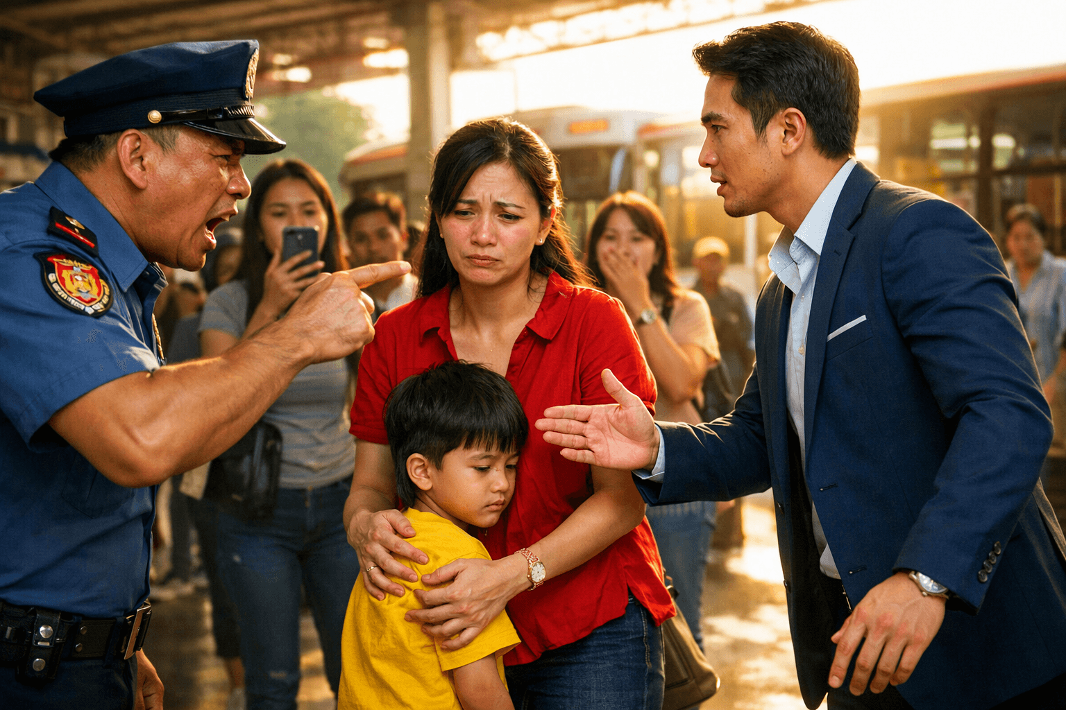 Pinahiya ng pulis ang mag-ina sa terminalβpero nang may lumapit ...