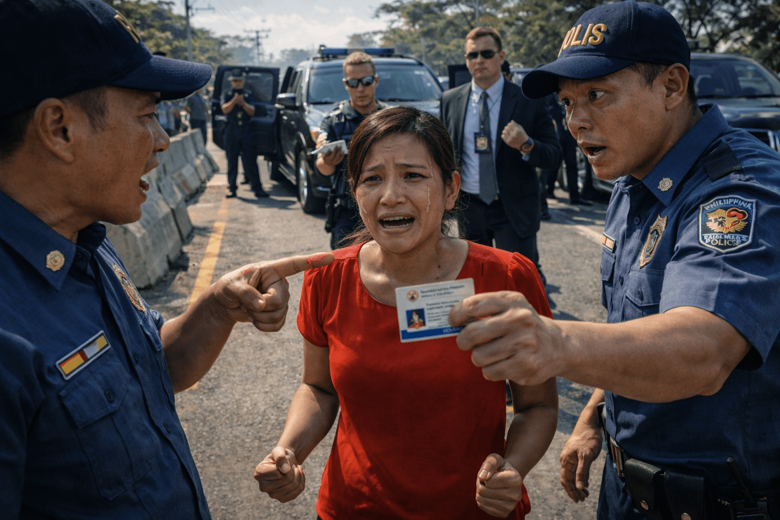 Pulis inipit ang babae sa checkpoint—pero nang dumating ang CIA ...